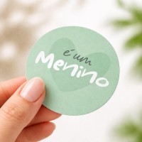 Adesivo redondo personalizado 5 cm